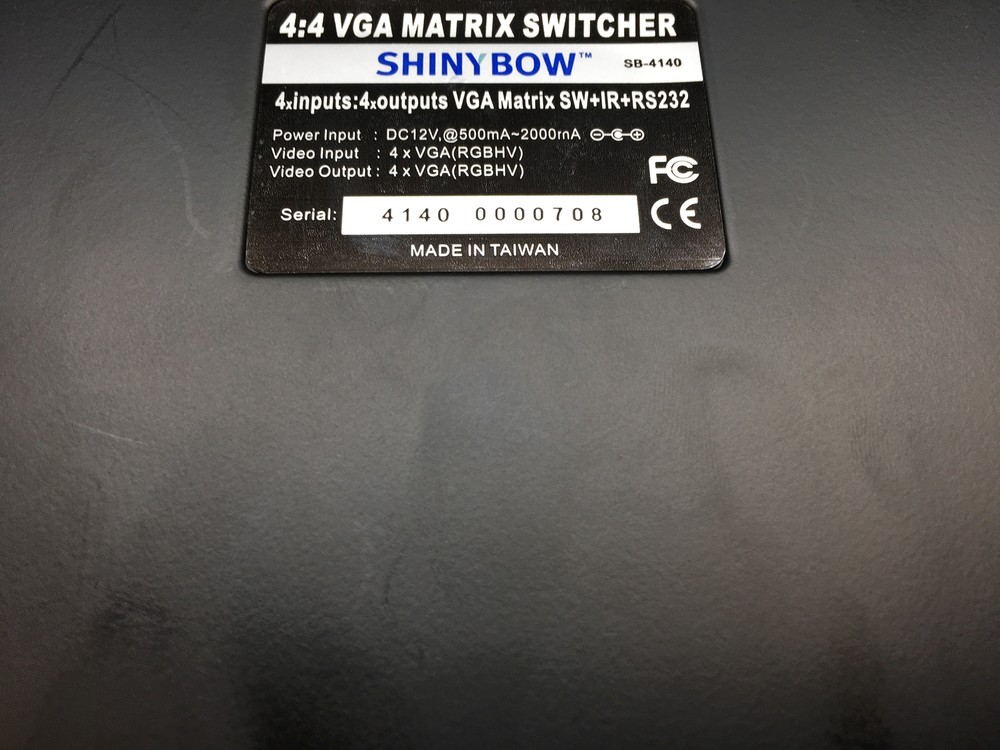 Shinybow 4x4 VGA Matrix Routing Switcher