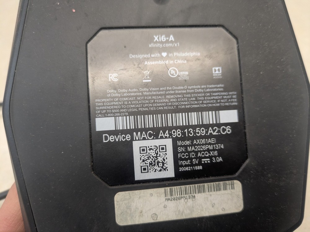 XFINITY Xi6-A Model AX061AEI Streaming TV Box