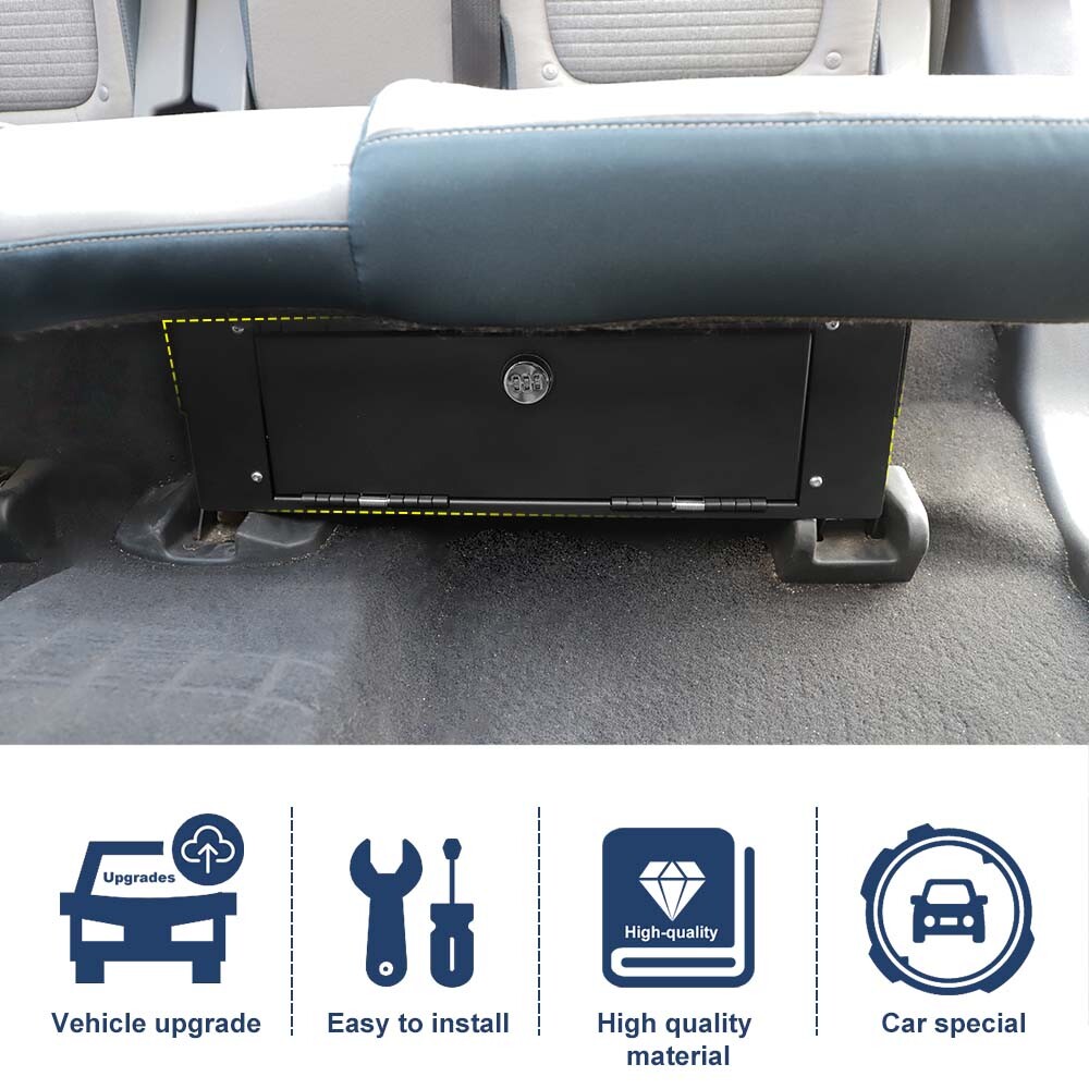 Under Seat Combination Lock Safe Box Case Security Organizer For Ford Bronco 4dr