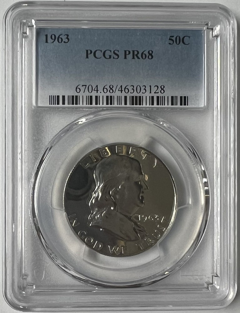 1963 Silver Proof Franklin Half Dollar PCGS PR68