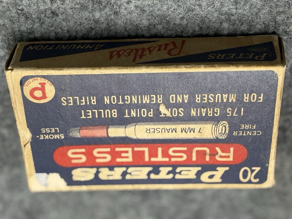 PETERS RUSTLESS 175 GRAIN SOFT POINT 7MM MAUSER (AMMO "BOX ONLY")