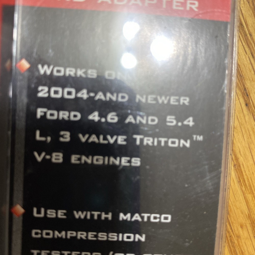 Matco Tools Ct611 Compression Tester Ford Adapter New