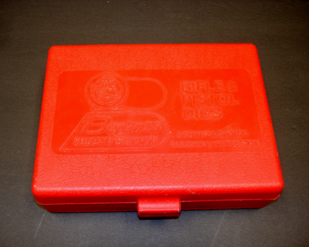 BONANZA BENCHREST TWO RELOADING DIE SET BOX W/ INSTRUCTIONS # 15004471