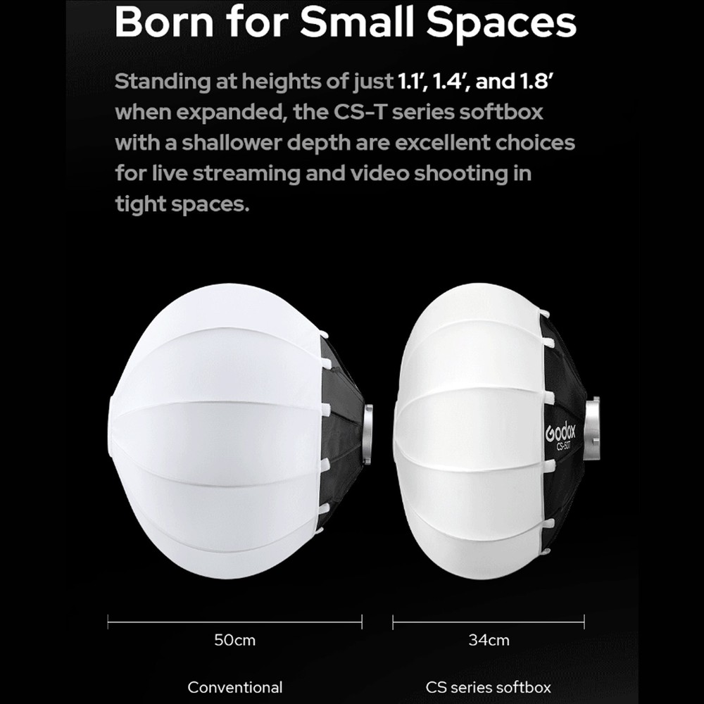 Godox CS-50T 50cm/20inch Lantern Softbox Light Modifier Bowens Mount Soft Boxes