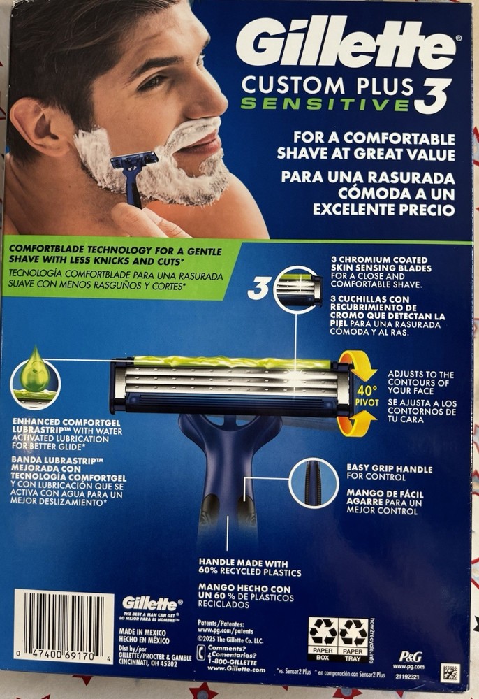 Gillette 30 Count Custom Plus Send