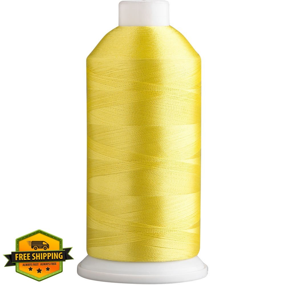 Super B Polyester Embroidery Thread, 40wt 5000m Spool, Yellow Canary 635