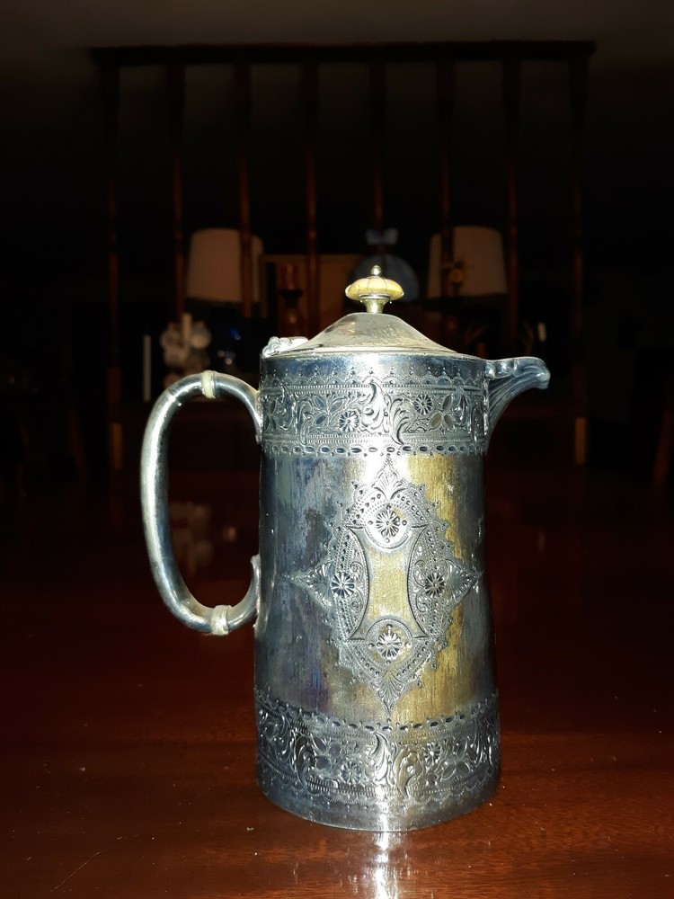 Antique Ornate Silverplated Creamer Pitcher