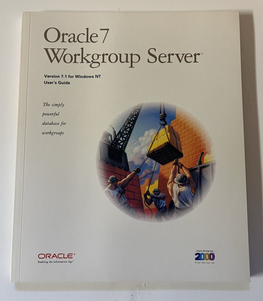 Oracle7 Workgroup Server Release 7.1 For MS Windows NT New Never Installed "OB"