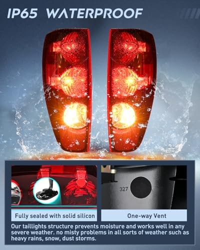 Taillight Assembly Compatible with 2004 2005 2009 2010 2011 2012 Pair-Red