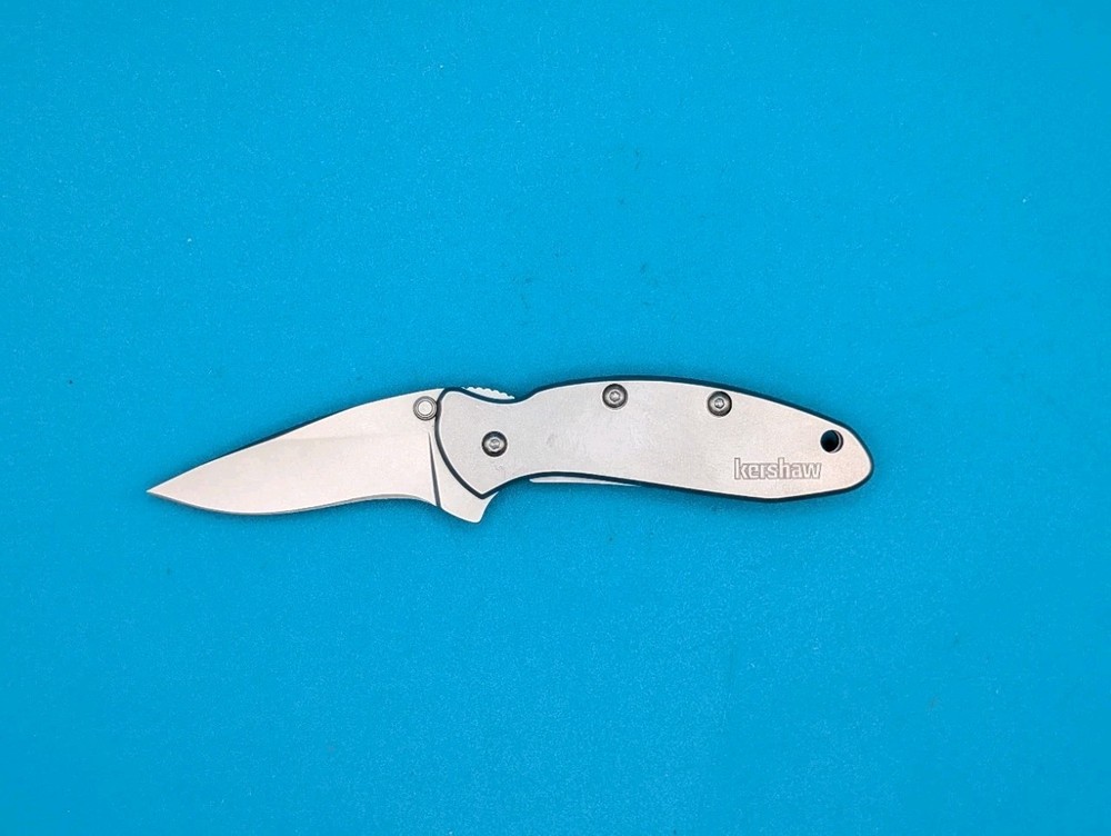 1600 Kershaw Chive Assisted Open Plain Edge Frame Lock Folding Pocket Knife!