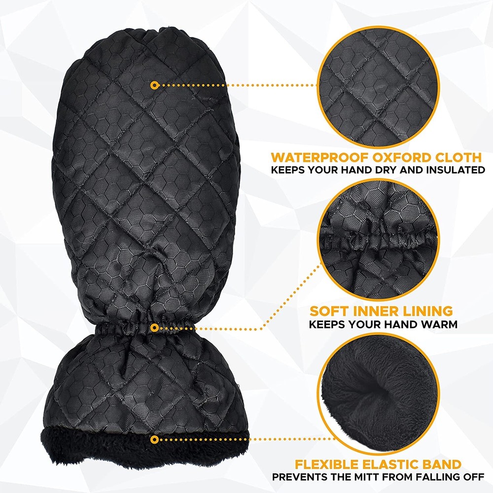 EcoNour Ice Scraper Mitt for Car Windshield