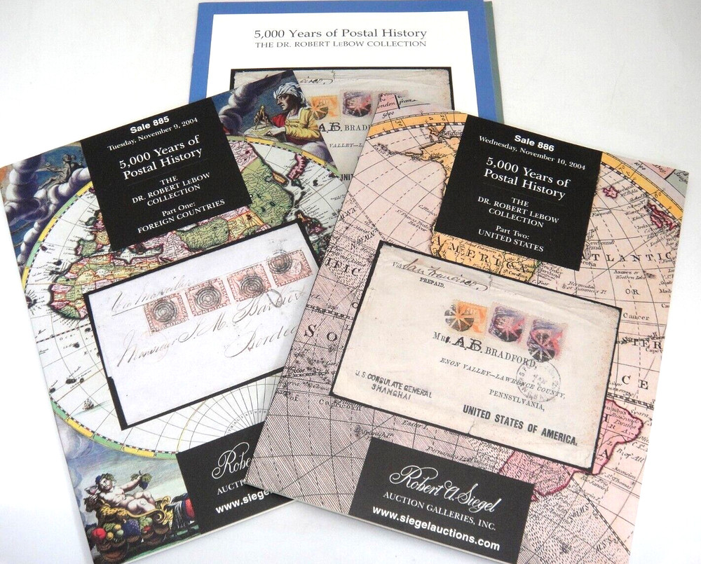 Siegel Stamp Auction Catalog w Prices Realized Robert Lebow US Foreign 2004
