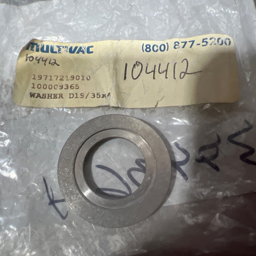 Multivac 19717219010 Washer D19/35x4 Nos Surplus