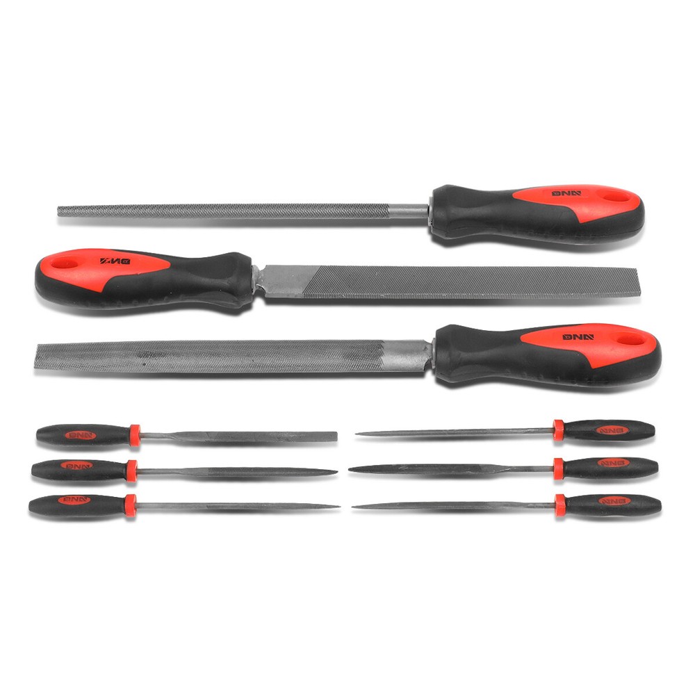 12" Long Tooth Pattern Double Cut Serration Pattern Bastard File+6" Needle Files