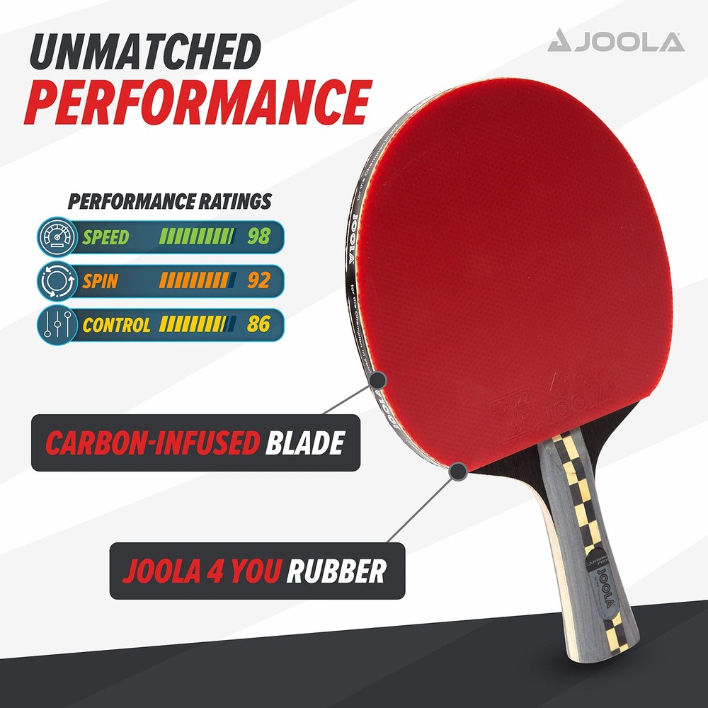JOOLA Carbon Pro Table Tennis Racket High Performance Speed Spin Control