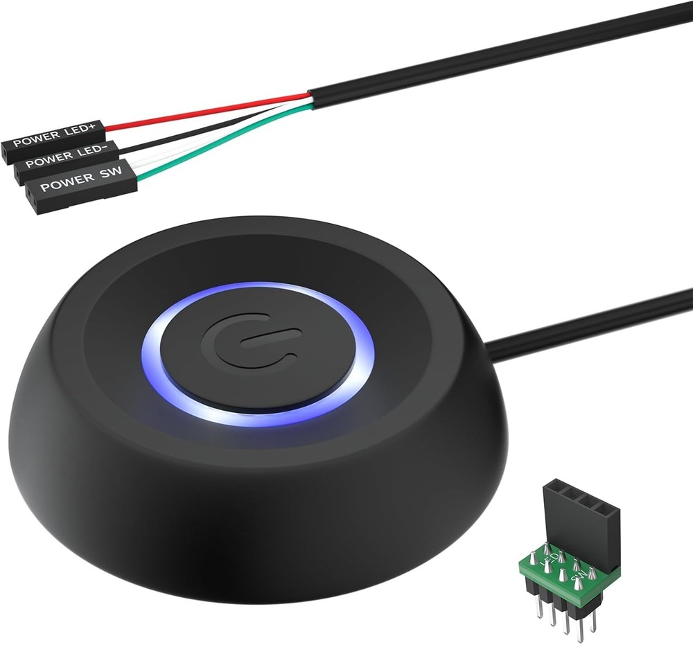 PC External Power Button Switch LED Computer Cable