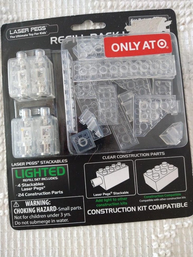 NEW LASER PEGS REFILL PACK 1~28BLOCK~LIGHTS ~STACKABLE CONSTRUCTION BLOCKS~#1170