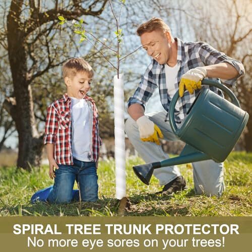 4 Pcs Tree Trunk Protector-2 Size Plastic Spiral Tree Guard Tree Trunk Protec...