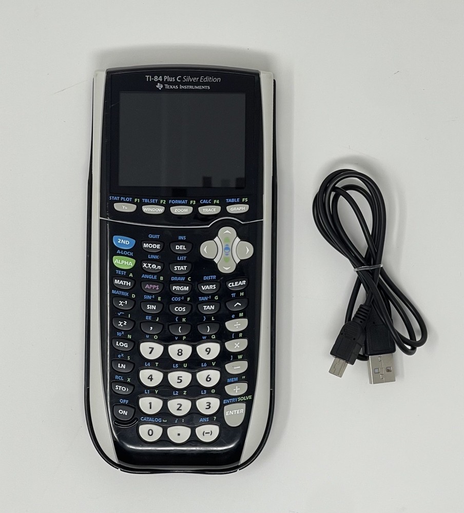 Texas Instruments TI-84 Plus C Silver Edition Graphing Calculator Black/Gray