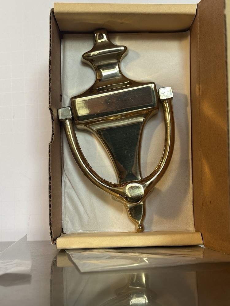 Large Solid Brass Door Knocker Vintage 6.5 X 3.5”