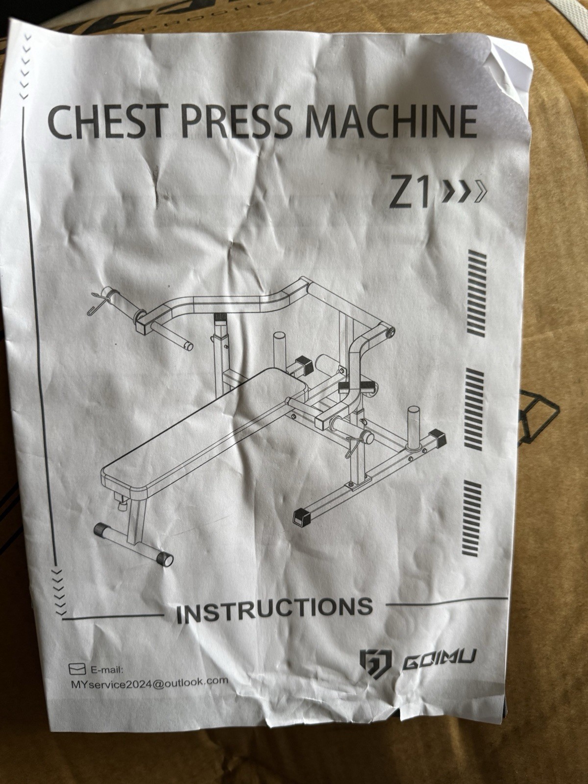 GOIMU Adjustable Chest Press Machine BRAND NEW! Never Used Must Sell Moving Sale