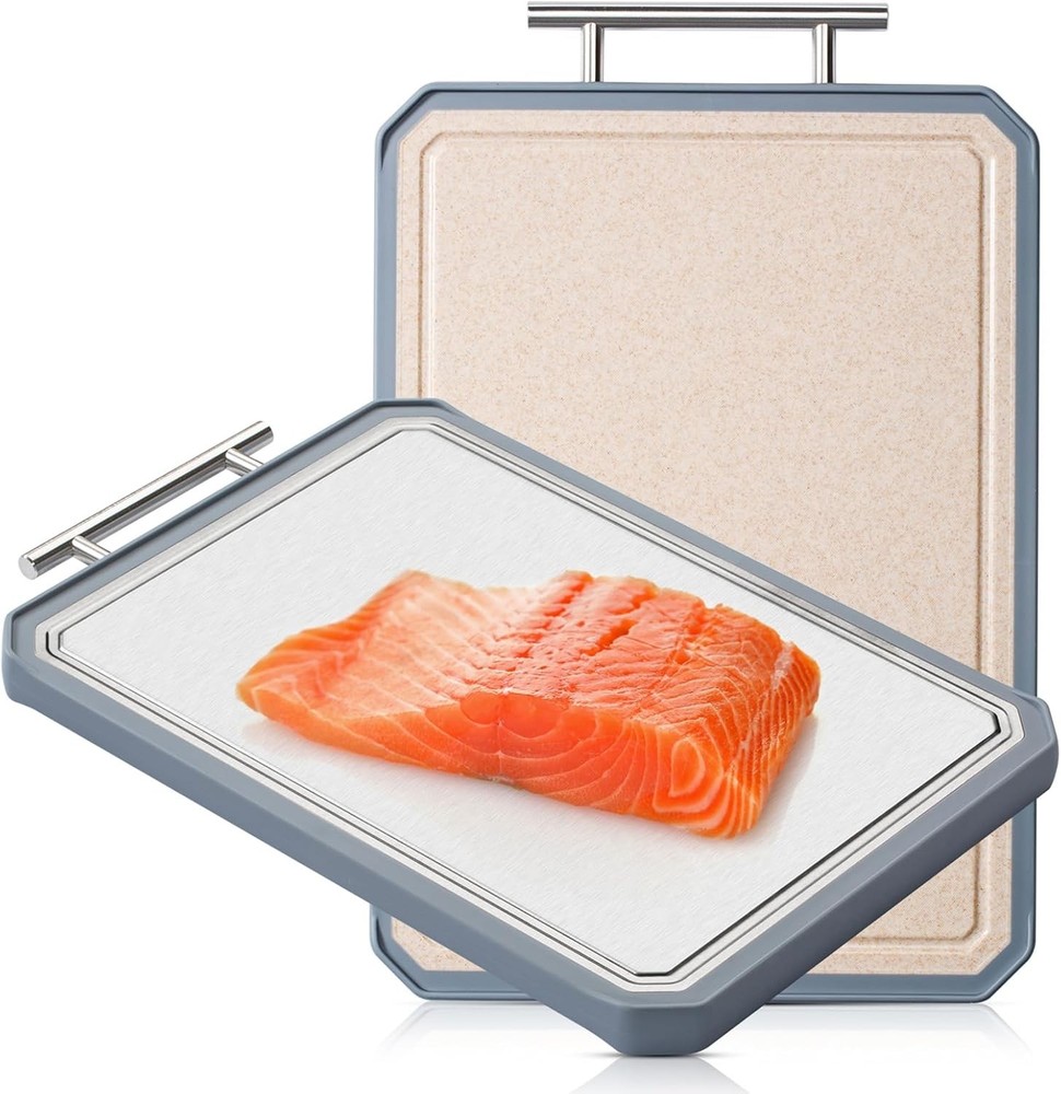 Double Sided Titanium Cutting Board Kitchen Chopping