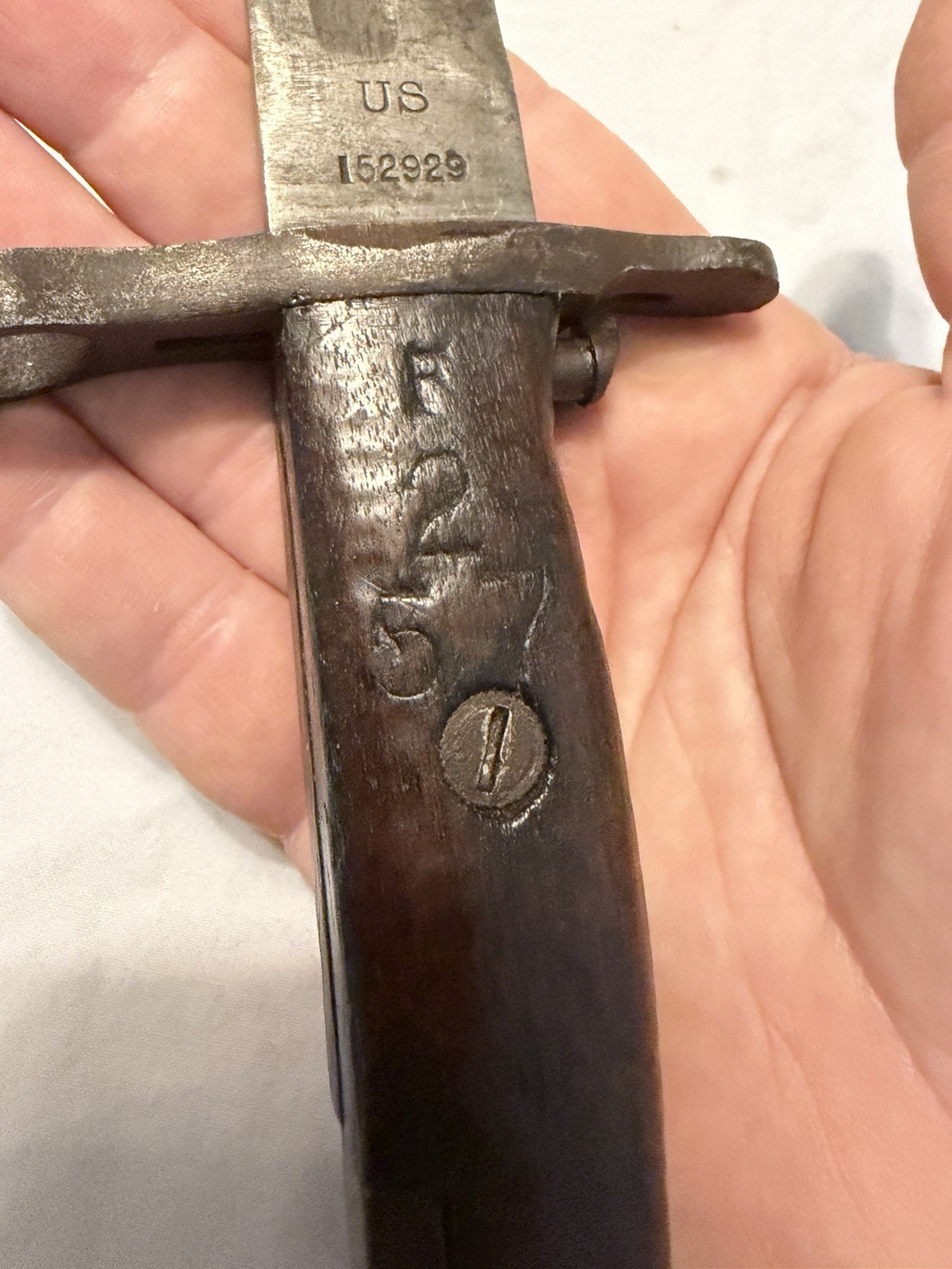 Original WWI WW1 US 1906 Springfield Armory Bayonet & Scabbard