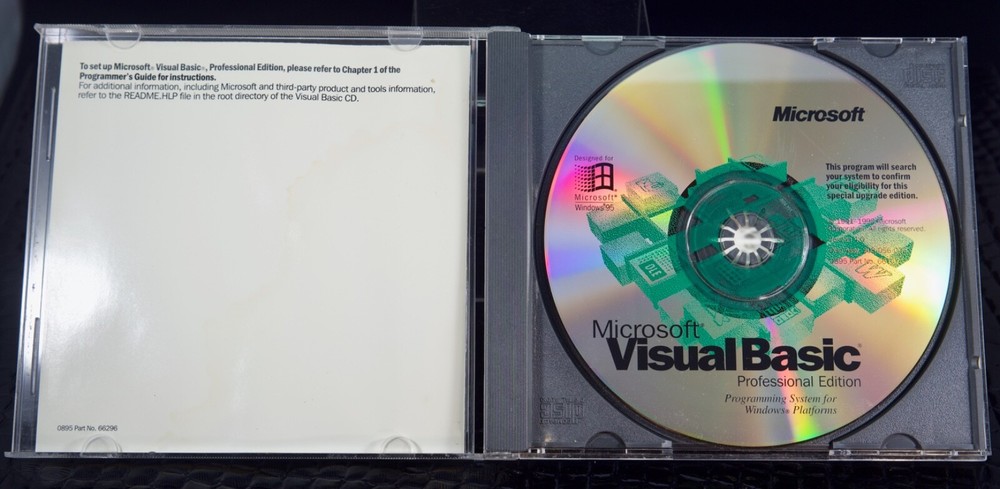 Microsoft Visual Basic Professional Edition 4.0 UPGRADE & CD Key Windows 95