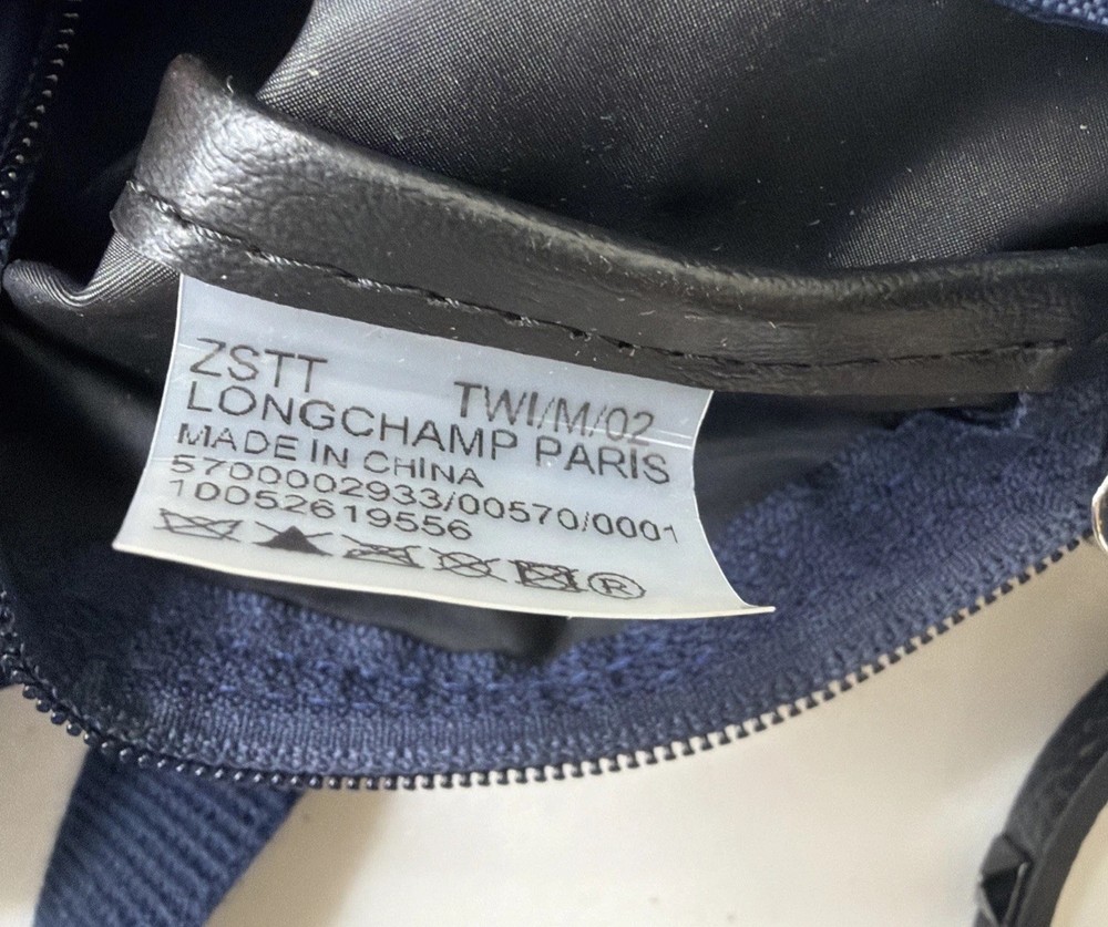 LONGCHAMP LE PLIAGE MINI BACKPACK NAVY BLUE RED NYLON LEATHER