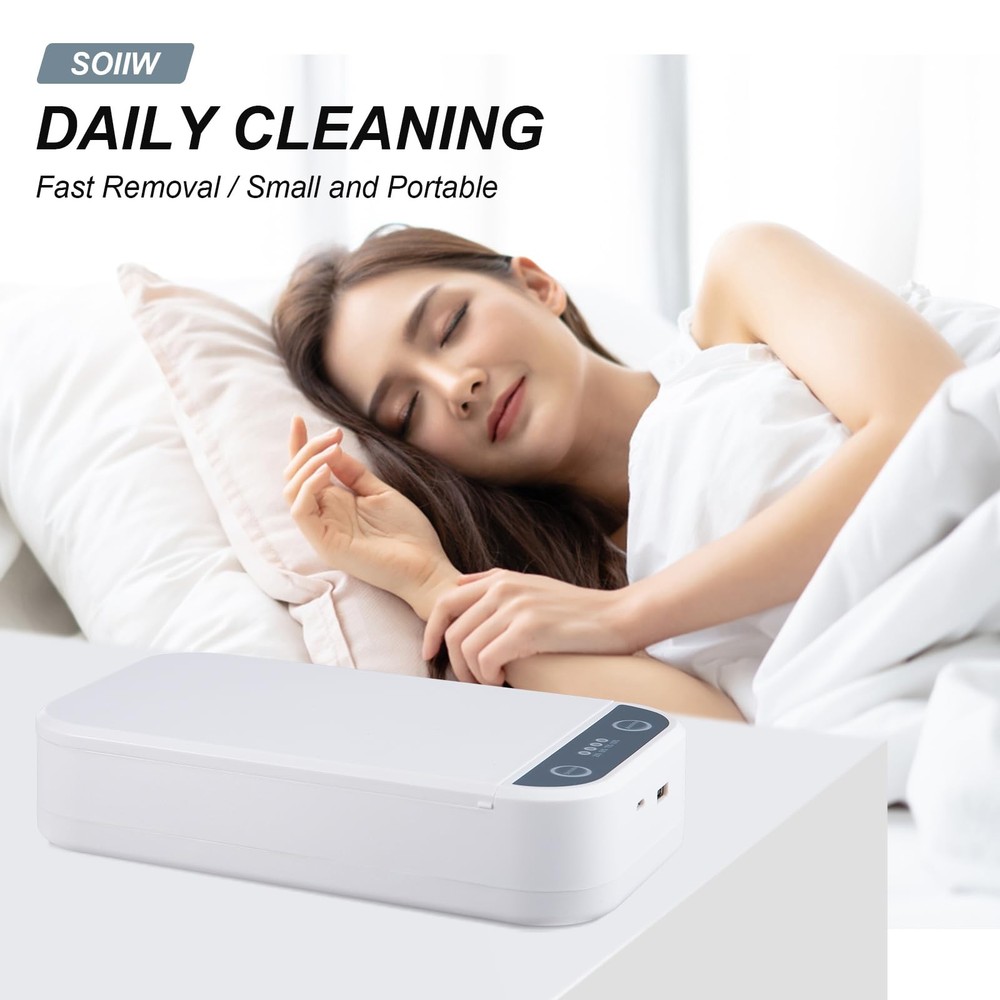 Nail Tool Sterilizer Box Portable with Blue Light,USB Sterilizer Cleaning Box...