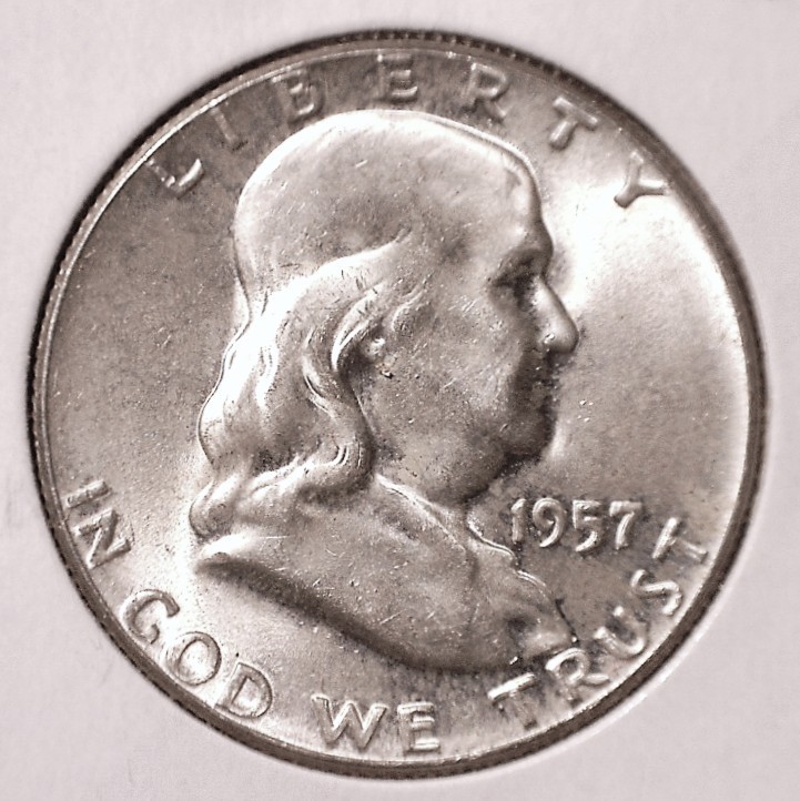 1957 Franklin Half Dollar, BU  #3161