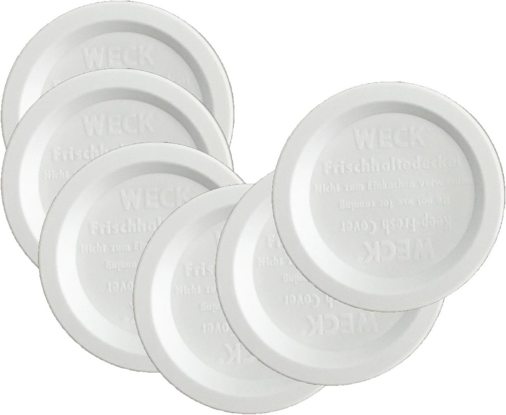 Jar Keep Fresh Plastic Lids, 6 PACK (Small = 60Mm). Fits Models 080, 755, 760, 7