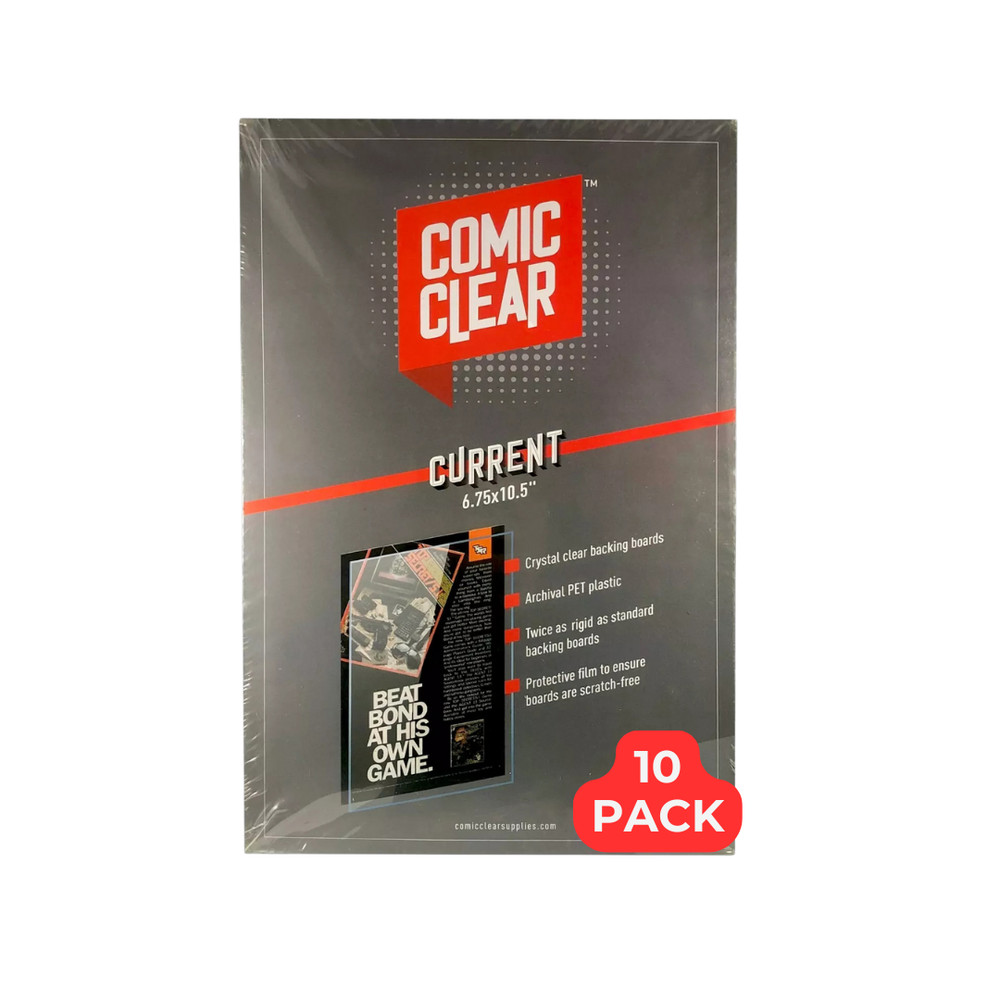 10 Comic Book Clear Backing Boards Current/Modern Archival Plastic Comic Boards