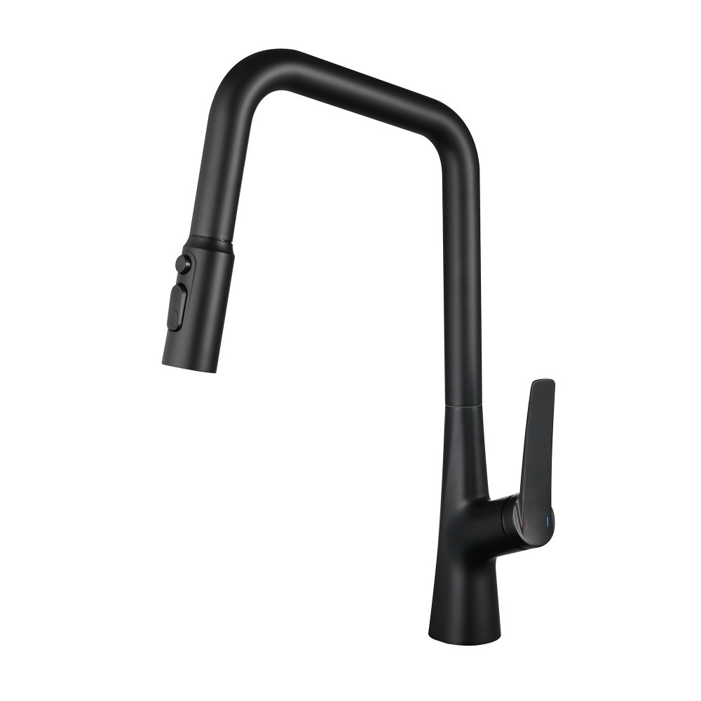 Professional 3 Function Kitchen Faucet Matte Black 360° Sprayer