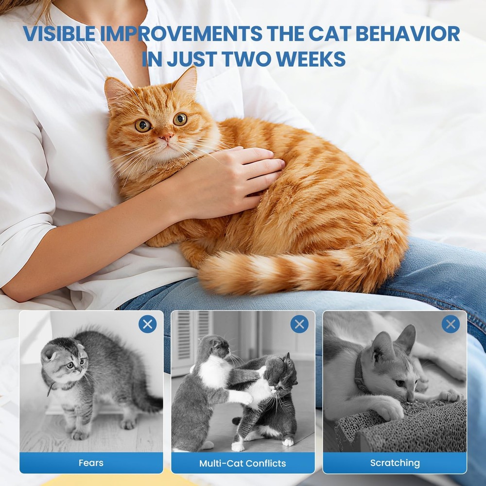 Yirr Cat Calming Diffuser, 4 in 1 Kitten Pheromones 2Diffuser 2Refill