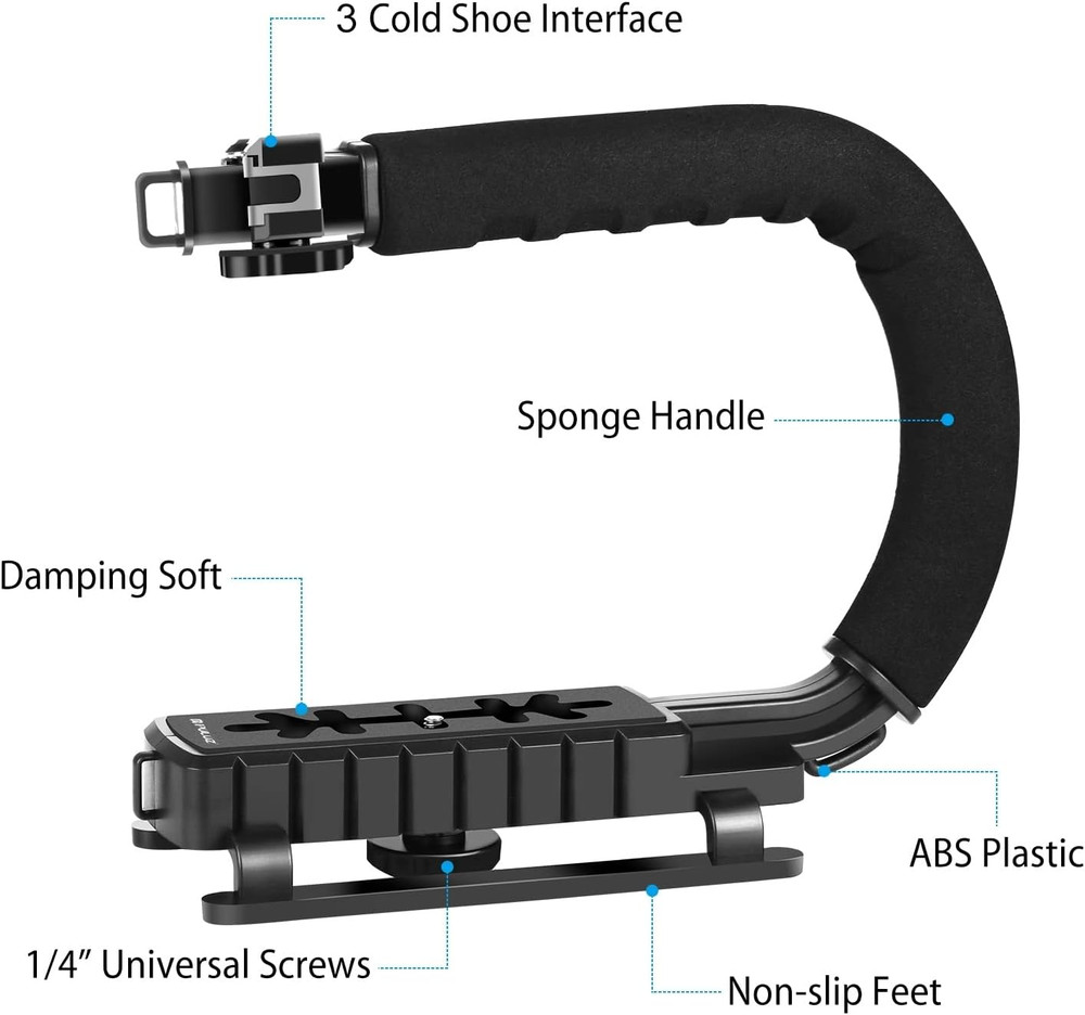 U/C Shape Handheld Stabilizer for Cameras, Camcorders & Smartphones