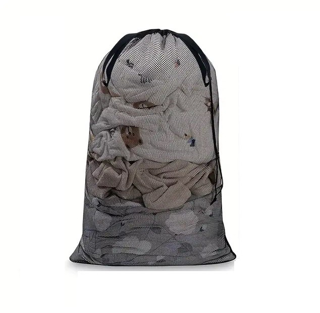 1/2 PACK Large Mesh Laundry Bag,Heavy Duty Mesh Laundry Bags Drawstring Lockable