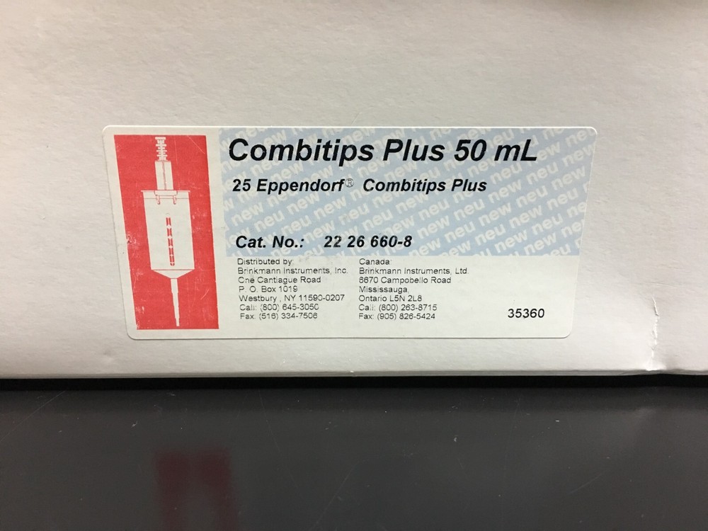 Eppendorf Cat No 2226660-8 Combitips Plus 50mL
