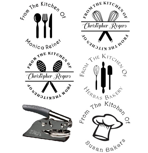 Custom Hand held Embosser-Custom Kitchen  Hand held Name Address Embosser