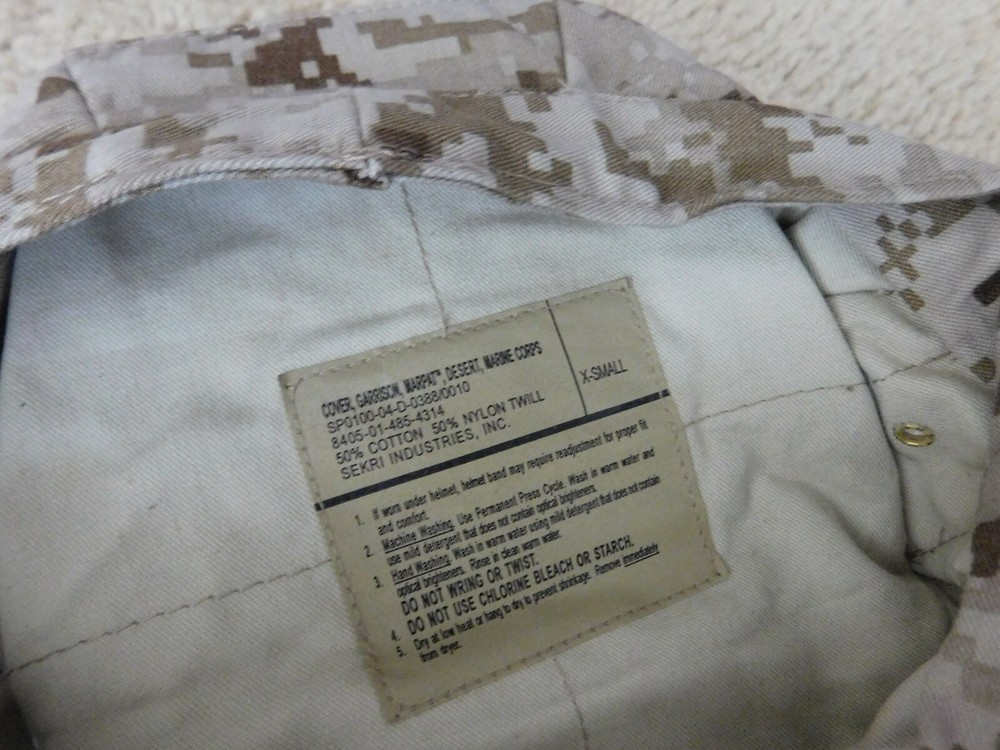 USMC DESERT MARPAT GARRISON CAP SIZE X SMALL NEW
