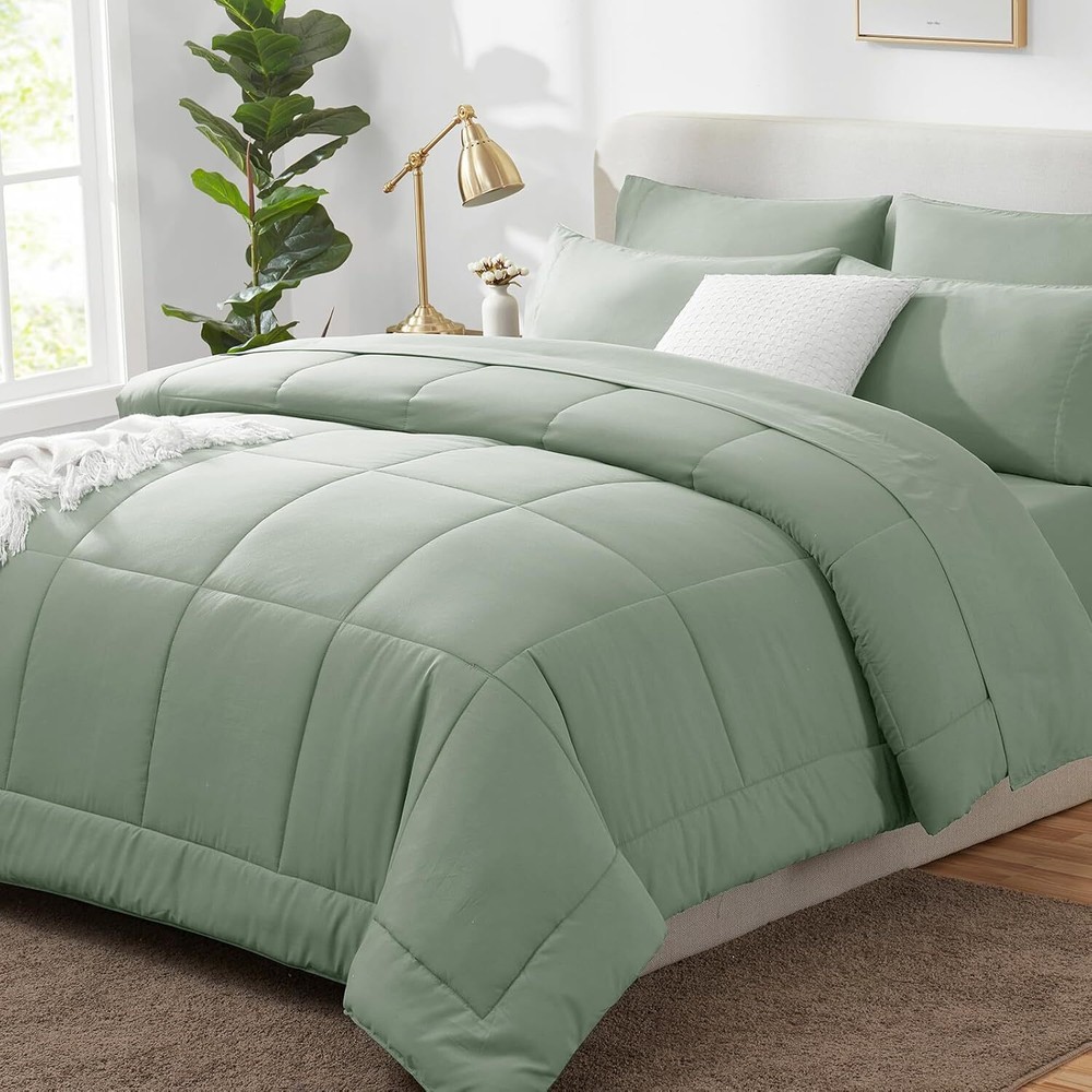 Black Queen 7-Piece Pocketed Bed Comforter Set Black Queen Bed Comforter Set