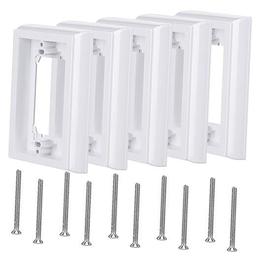Pcs 4/" Single Gang Electrical Box Extender Ul Listed, Receptacle 5 White