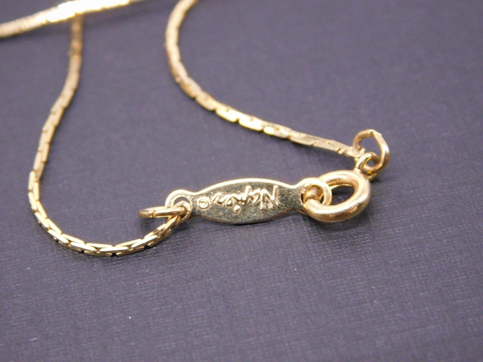 Vintage NAPIER Gold Tone Long 29.5" Cobra Chain Necklace