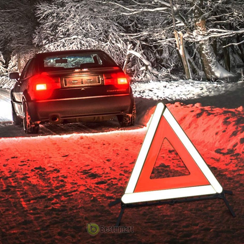 17-inch 3 Pack Warning Triangle DOT Approved Reflective Warning Road Safety
