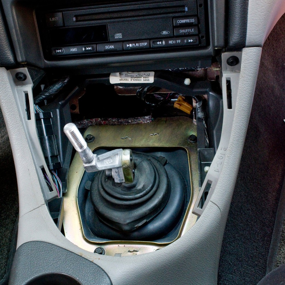 1979-2004 Mustang Lower Shift Boot w/ Metal Support Bracket & Mounting Hardware