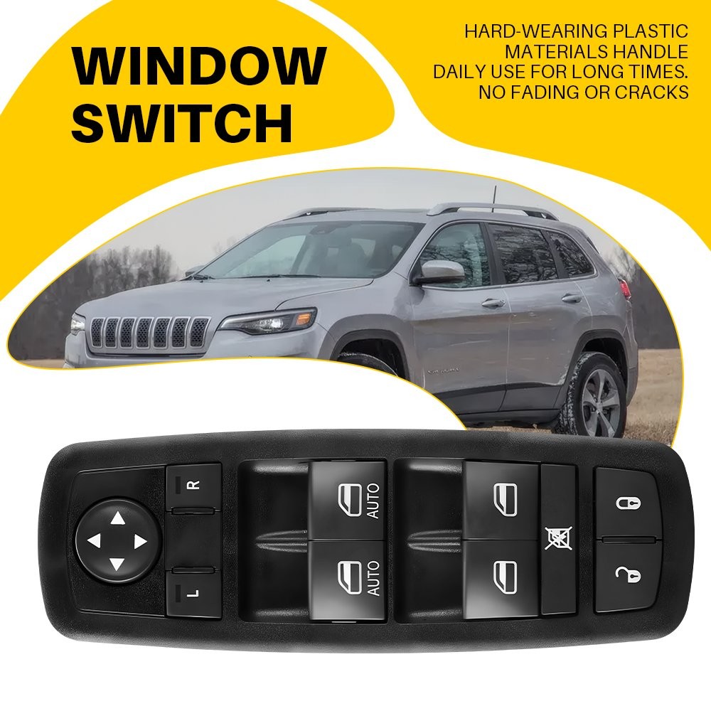 Front Driver Side Master Power Window Control Switch For Jeep Cherokee 2014-2017