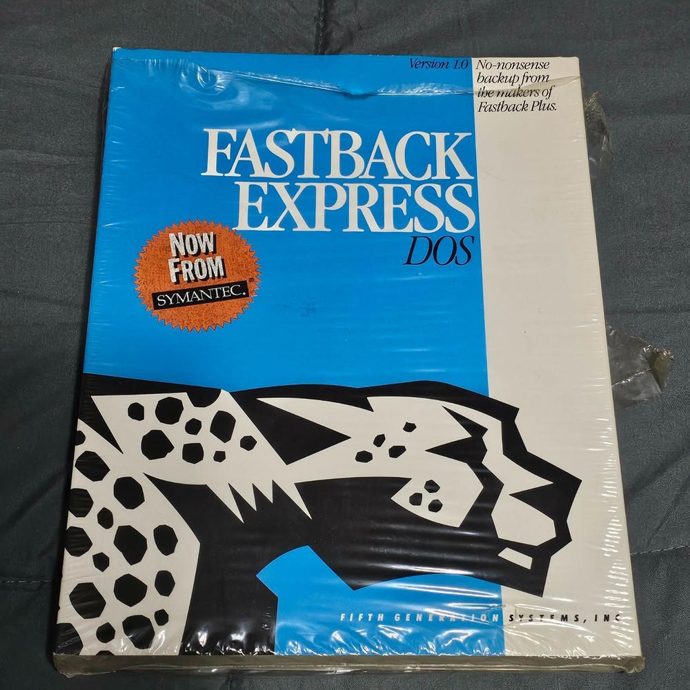 Fastback Plus Version 3.1 for DOS - Systems Backup Software 1992