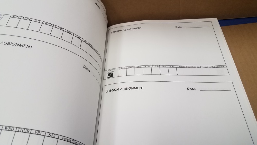 Music Practice Record and assignment Book Gail Lew Chronological record progress
