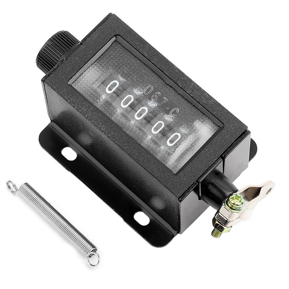 Mechanical 5-Digits Click Counter Pull Stroke Manual Hand Tally Counting