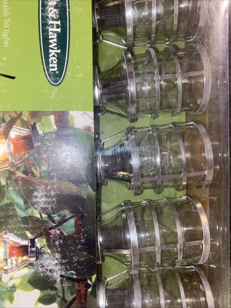 WORKING! 2008 Smith & Hawken String Lights Bronze Lanterns Electric Cottage Core